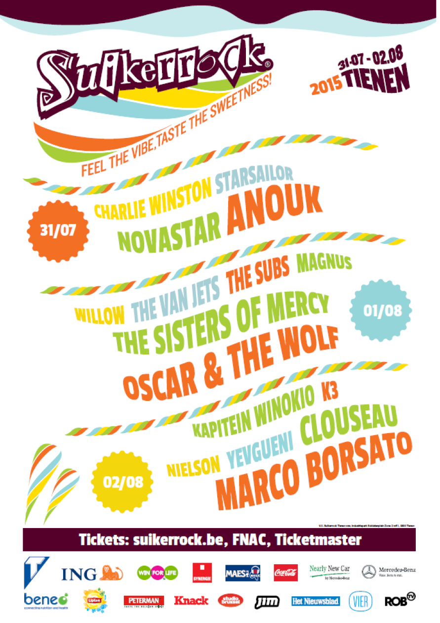 Affiche van Suikerrock 2015