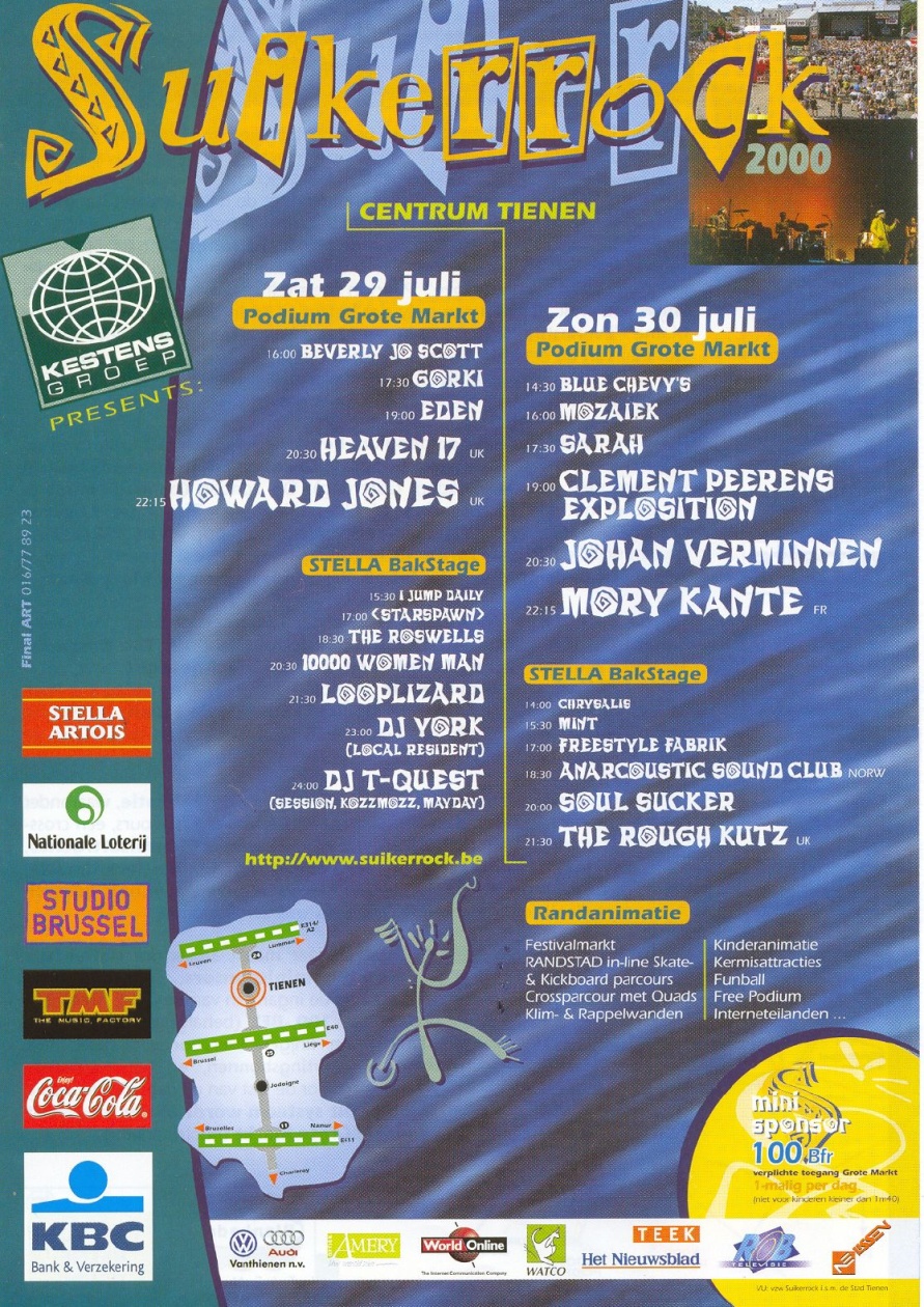 Affiche van Suikerrock 2000