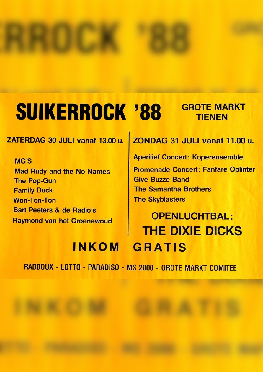 Affiche van Suikerrock 1988