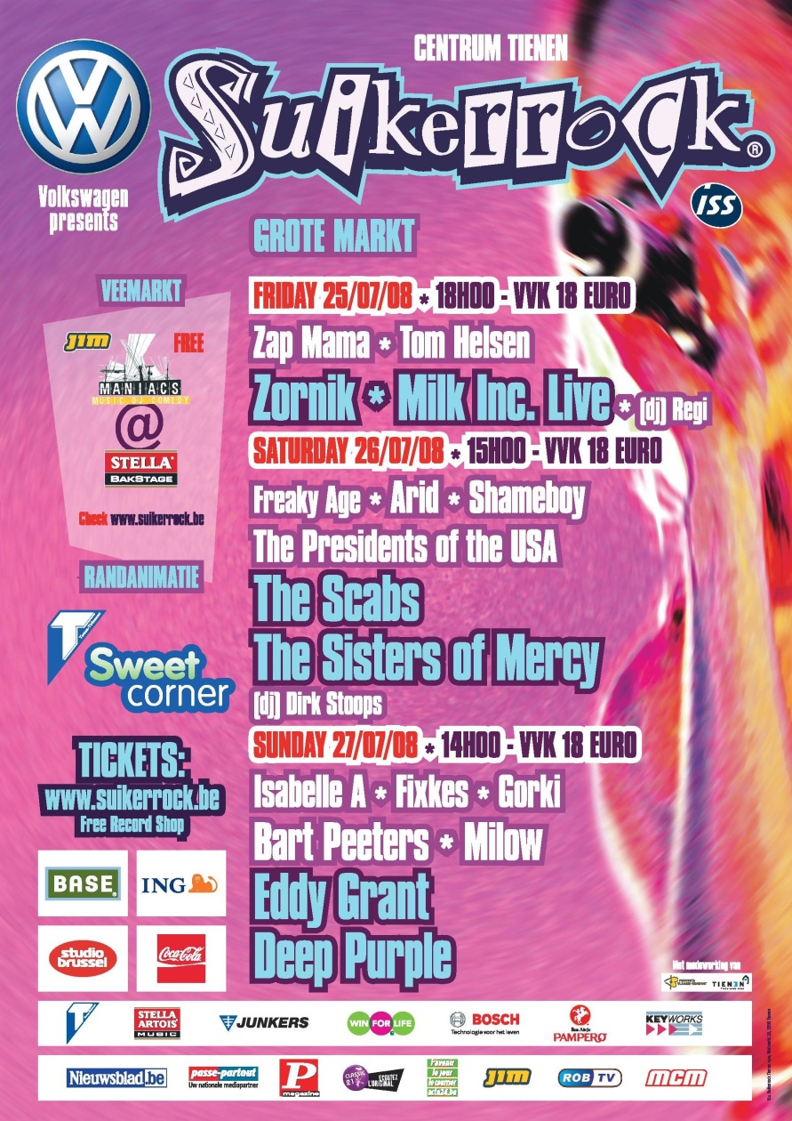 Affiche van Suikerrock 2008
