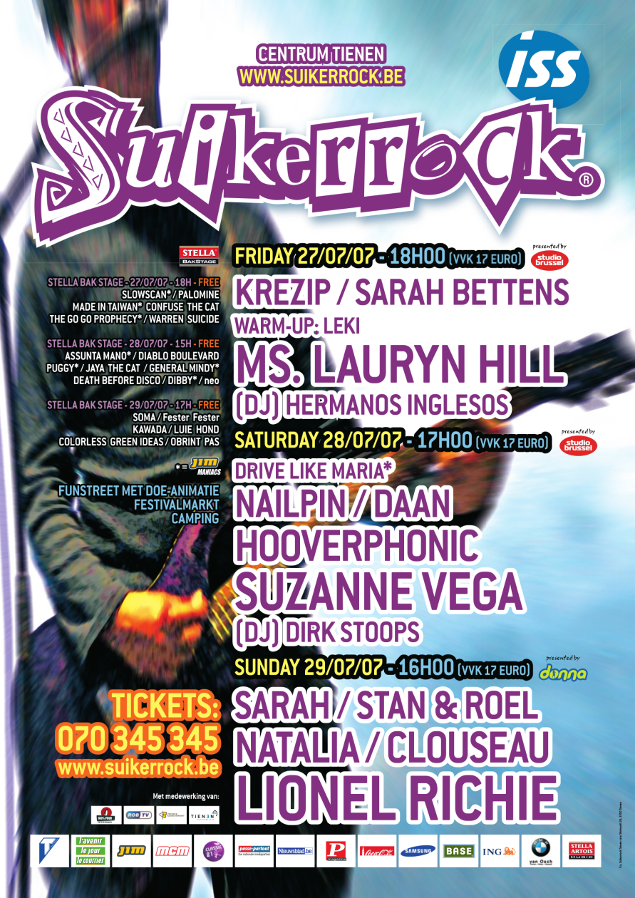Affiche van Suikerrock 2007