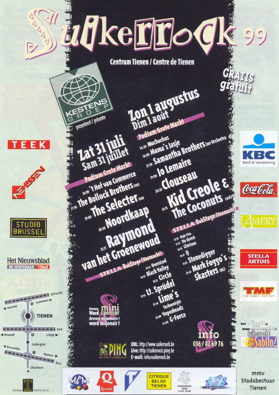 Affiche van Suikerrock 1999